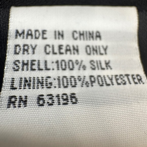 Talbots Women's Black Polka Dot 100% Silk Midi Dress Short Sleeve Size 8 - Picture 8 of 16